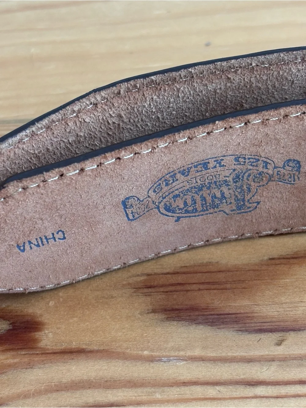 Justin Fenced In belt strap Brown leather with barbed wire Size 38 -NO BUCKLE